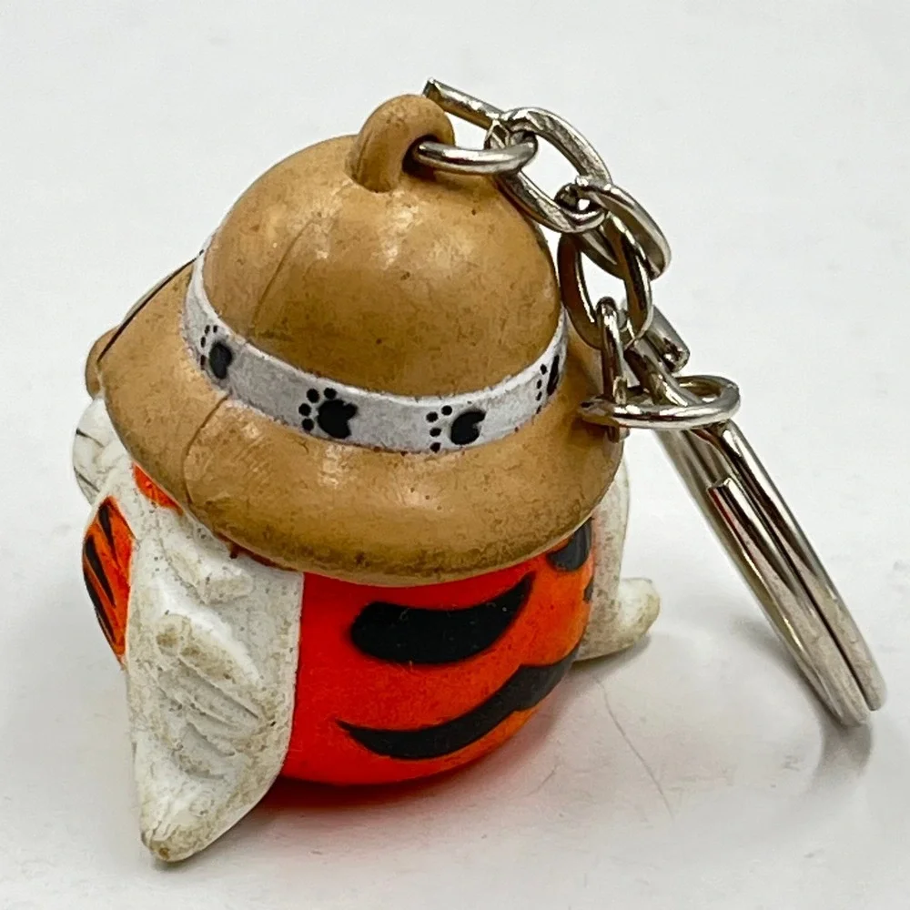 Vintage 1997 Exxon Tiger‎ Safari Pith Hat Keychain Collectible Jungle Animal Toy